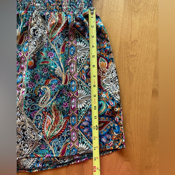 Halter Romper Paisley Print Size 6. High Waisted Elastic Waistband Detail. NWOT - Picture 9 of 10